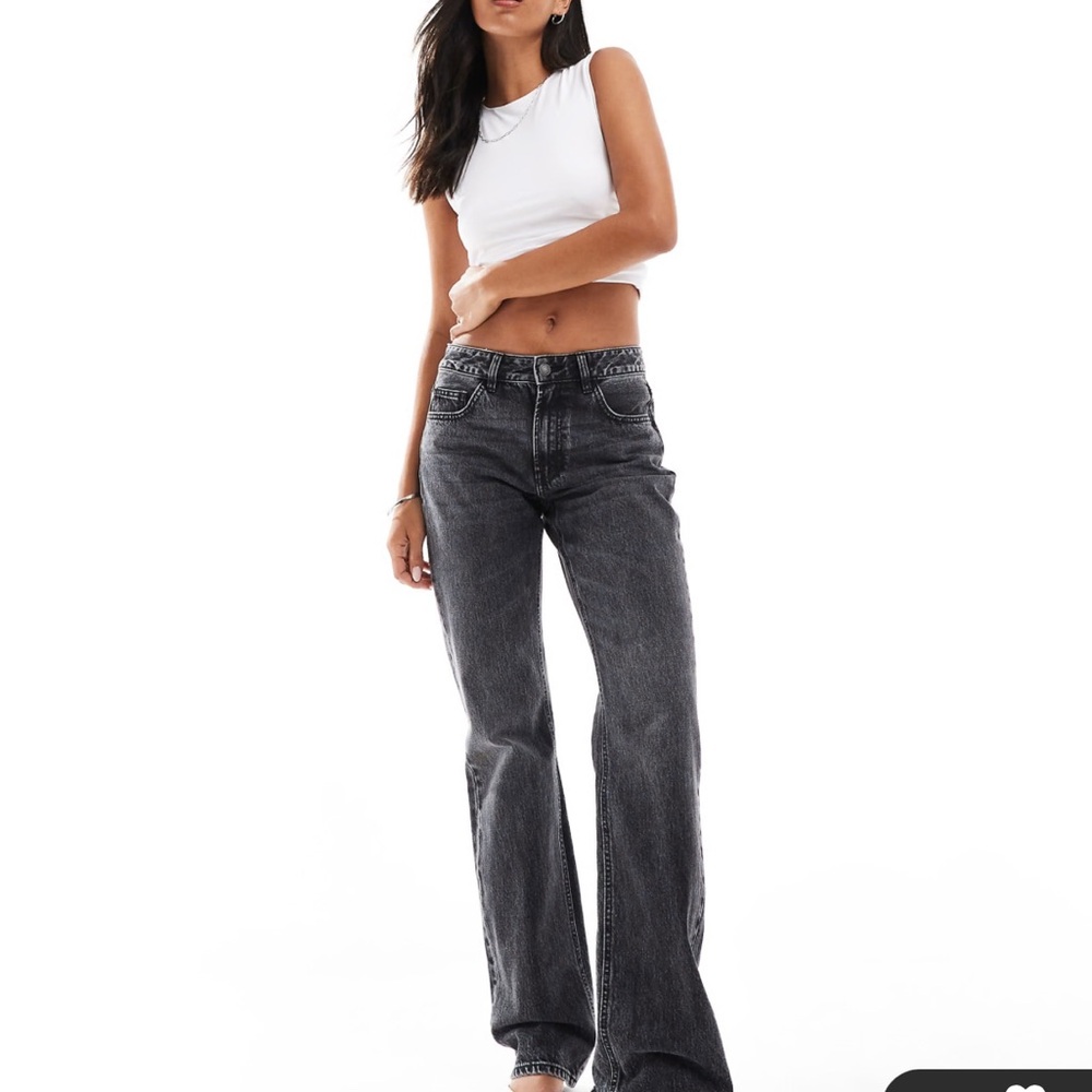 ASOS Black Flare Wide Leg Jeans